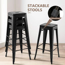 30 Inch Bar Stools Set of 4 with Square Seat and Handling Hole by LJGDeals