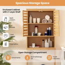 Bamboo Over The Toilet Storage Cabinet Bathroom with Adjustable Shelf-Natural by LJGDeals