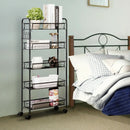 5 Tier Mesh Rolling File Utility Cart Storage Basket-Black by LJGDeals