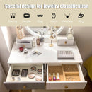 Makeup Dressing Table with 4 Drawers and Lighted Mirror by LJGDeals