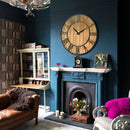 27 Inch Round Wall Clock Decorative Wooden Silent Clock with Battery by LJGDeals
