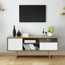 Mid-Century Modern TV Stand for TVs up to 65 Inch with Storage Shelves by LJGDeals