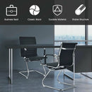Set of 2 Heavy Duty Conference Chair with PU Leather-Black by LJGDeals