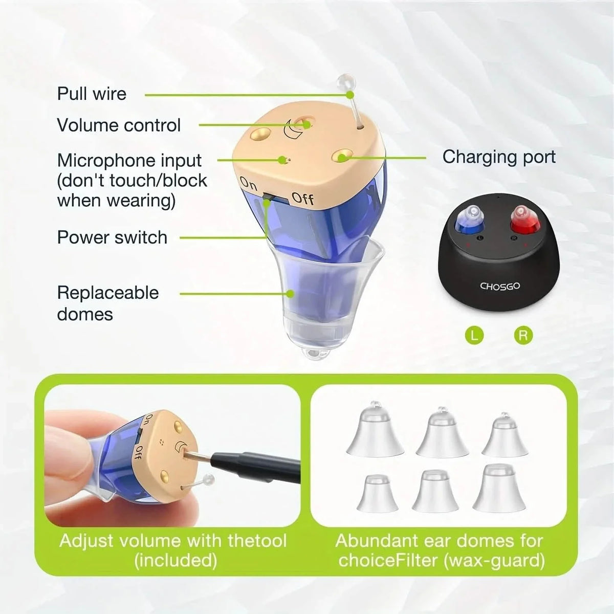 Rechargeable Hearing Aids – Invisible In-Ear, Noise Reduction, Volume Control, photo 10 of 10