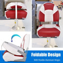 Low Back Boat Seat Folding Fishing chair with Thickened High-density Sponge Padding-Red by LJGDeals