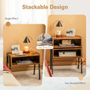 1 Piece Stackable Night Stand Shelf Accent Table with Metal Frame by LJGDeals