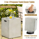 Propane Tank Cover Hideaway Table for Standard 20 Pounds Propane Tank-Gray by LJGDeals