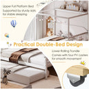Full Size Canopy Bed with Trundle Wooden Platform Bed Frame Headboard by LJGDeals