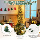 7 Feet Half Christmas Tree with Pine Needles and 150 Lights by LJGDeals