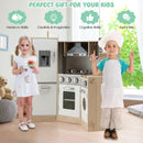Kids Corner Wooden Kitchen Playset with Cookware Accessories by LJGDeals