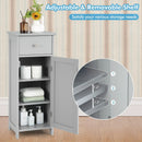 Wooden Bathroom Floor Storage Cabinet with Drawer and Shelf by LJGDeals
