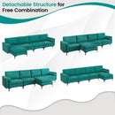 Modular L-shaped 4-Seat Sectional Sofa with Reversible Chaise and 2 USB Socket by LJGDeals
