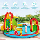Kid's Inflatable Water Slide Bounce House with Climbing Wall and Pool Without Blower by LJGDeals