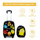 2 Pieces Kids Luggage Set 12 Inch Backpack and 16 Inch Rolling Suitcase by LJGDeals