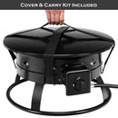 58 000BTU Firebowl Outdoor Portable Propane Gas Fire Pit with Cover and Carry Kit by LJGDeals