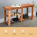 3-Tier Freestanding Wooden Shoe Organizer with Seat by LJGDeals