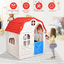 Kids Cottage Playhouse Foldable Plastic Indoor Outdoor Toy by LJGDeals