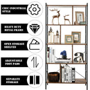 4-Tier Industrial Freestanding Bookshelf with Metal Frame by LJGDeals
