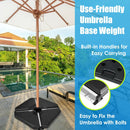 4 Pieces 195 lbs Patio Cantilever Offset Umbrella Base Weight Sand by LJGDeals