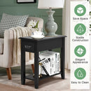 2 Pieces 2 Tier Sofa Side End Table with Drawer and Open Shelf by LJGDeals