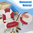 Low Back Boat Seat Folding Fishing chair with Thickened High-density Sponge Padding-Red by LJGDeals