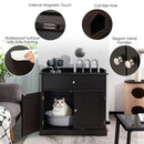 Wooden Cat Litter Box Enclosure with Drawer Side Table Furniture by LJGDeals