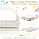 Full Size Canopy Bed with Trundle Wooden Platform Bed Frame Headboard by LJGDeals