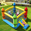 Kids Inflatable Bounce House with Slide and Ocean Balls Not Included Blower by LJGDeals