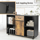 48 Inch Industrial Buffet Sideboard with 4 Open Cubbies by LJGDeals