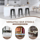 30 Inch Bar Stools Set of 4 with Square Seat and Handling Hole by LJGDeals