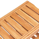 Bathroom Bamboo Shower Chair Bench with Storage Shelf by LJGDeals