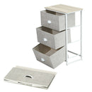 Nightstand Side Table Storage Tower Dresser Chest with 3 Drawers by LJGDeals