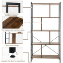 4-Tier Industrial Freestanding Bookshelf with Metal Frame by LJGDeals