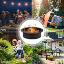 36 inch Round Steel Fire Pit Ring Line for Outdoor Backyard by LJGDeals