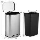 13.2 Gallon Stainless Steel Trash Garbage Can with Bucket by LJGDeals