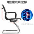 Set of 2 Heavy Duty Conference Chair with PU Leather-Black by LJGDeals