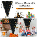 6 Feet Upside Down Artificial Christmas Tree with 270 Purple LED lights by LJGDeals