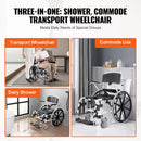 Barney Elderly Shower Commode Wheelchair