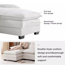 Modern Chenille U Shaped Sectional Console Couch