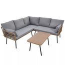 Kent Outdoor Patio L Shape Sectional Couch Set