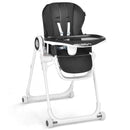 Baby High Chair Foldable Feeding Chair with 4 Lockable Wheels by LJGDeals
