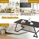 48 Inch Modern Style Coffee Table with Spacious Tabletop for Living Room-Black by LJGDeals