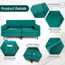 Modular 1/2/3/4-Seat L-Shaped Sectional Sofa Couch with Socket USB Port-2-Seat by LJGDeals