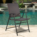 Set of 4 Rattan Folding Chairs by LJGDeals
