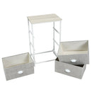 Nightstand Side Table Storage Tower Dresser Chest with 3 Drawers by LJGDeals