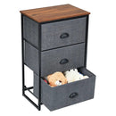 Nightstand Side Table Storage Tower Dresser Chest with 3 Drawers by LJGDeals
