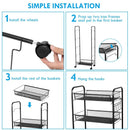 5 Tier Mesh Rolling File Utility Cart Storage Basket-Black by LJGDeals