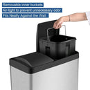 16 Gallon Dual Step Stainless Steel Double Bucket Trash Can by LJGDeals