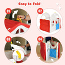 Kids Cottage Playhouse Foldable Plastic Indoor Outdoor Toy by LJGDeals