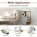 3-Tier End Table with Open Storage Shelf for Living Room Bedroom-Brown by LJGDeals